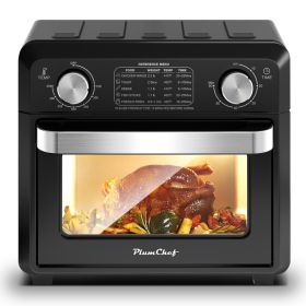 11QT Compact Air Fryer Toaster Oven, 1000W, Convection Countertop, With Reference Menus, 2-Slice Toaster, Adjustable Time And Temperature, Black, Amaz 11QT Compact Air Fryer Toaster Oven, 1000W, Convection Countertop, With Reference Menus, 2-Slice Toaster, Adjustable Time And Temperature, Black, Amaz